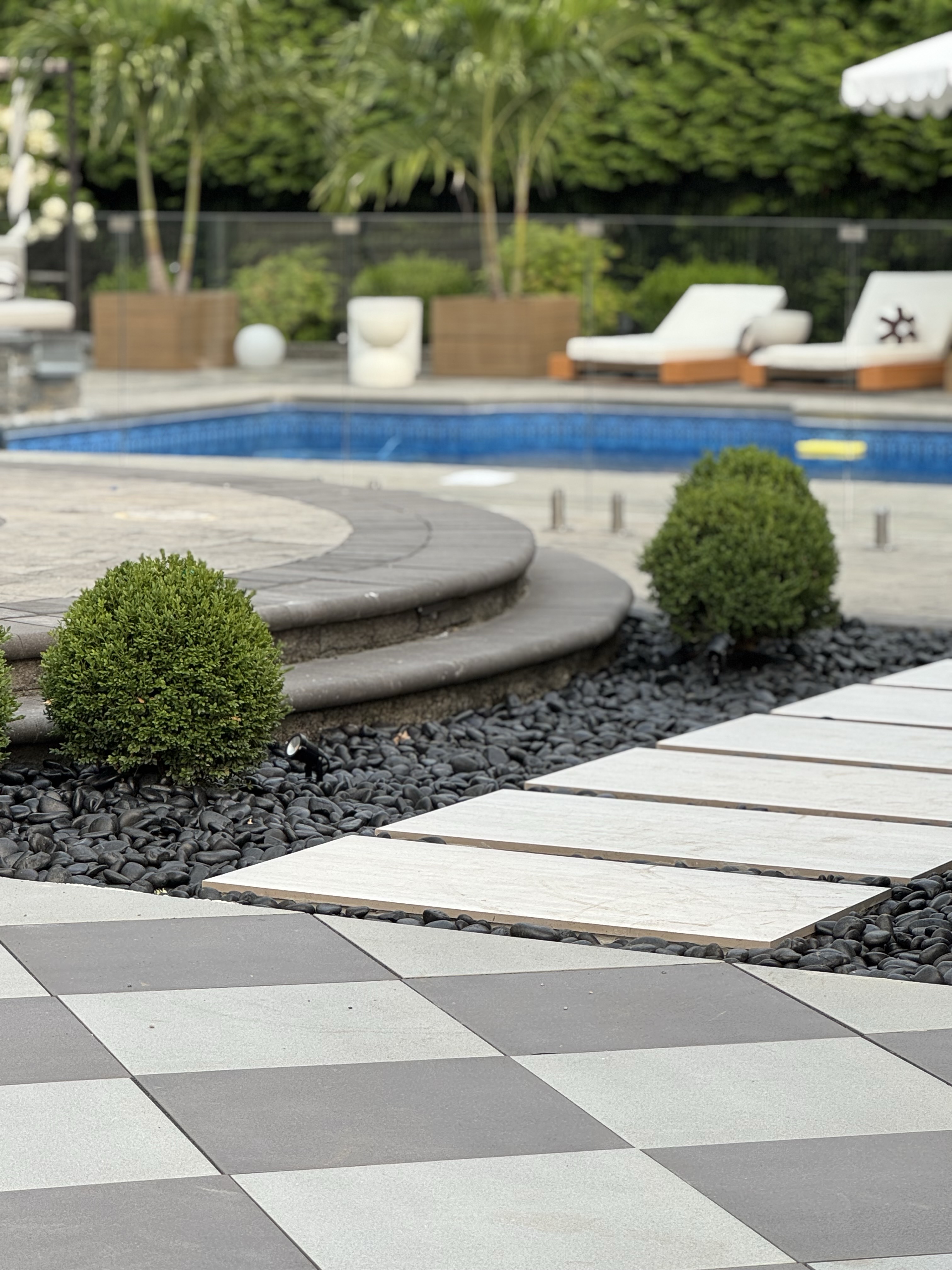 Pool & stepping stones